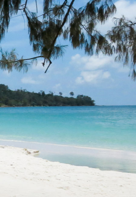 Plage paradisiaque au Cambodge.