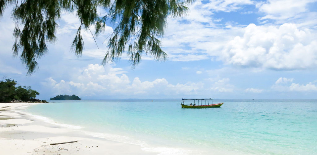 Plage paradisiaque au Cambodge.