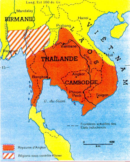 Carte du Cambodge.