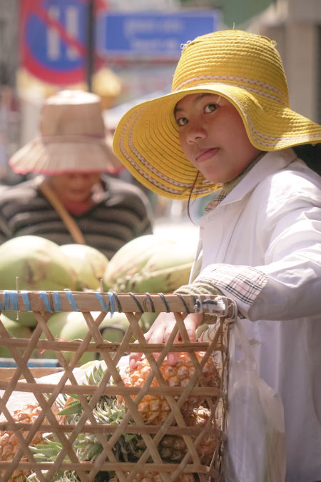 vendeur à Phnom Penh.