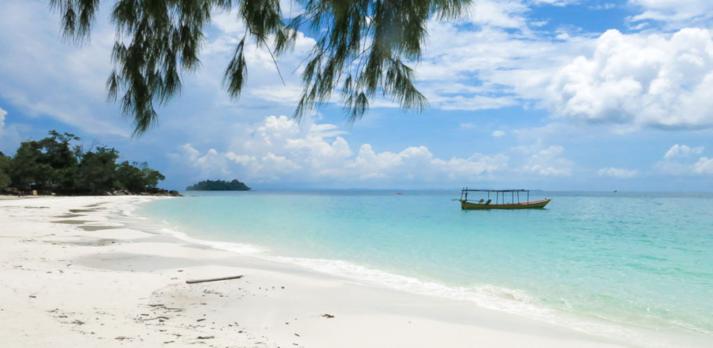 Plage paradisiaque au Cambodge.