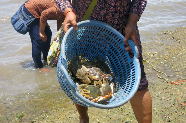 Pêcheurs à Kampot au Cambodge.