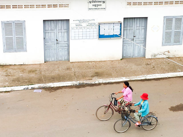 Ville coloniale de kratie au Cambodge.