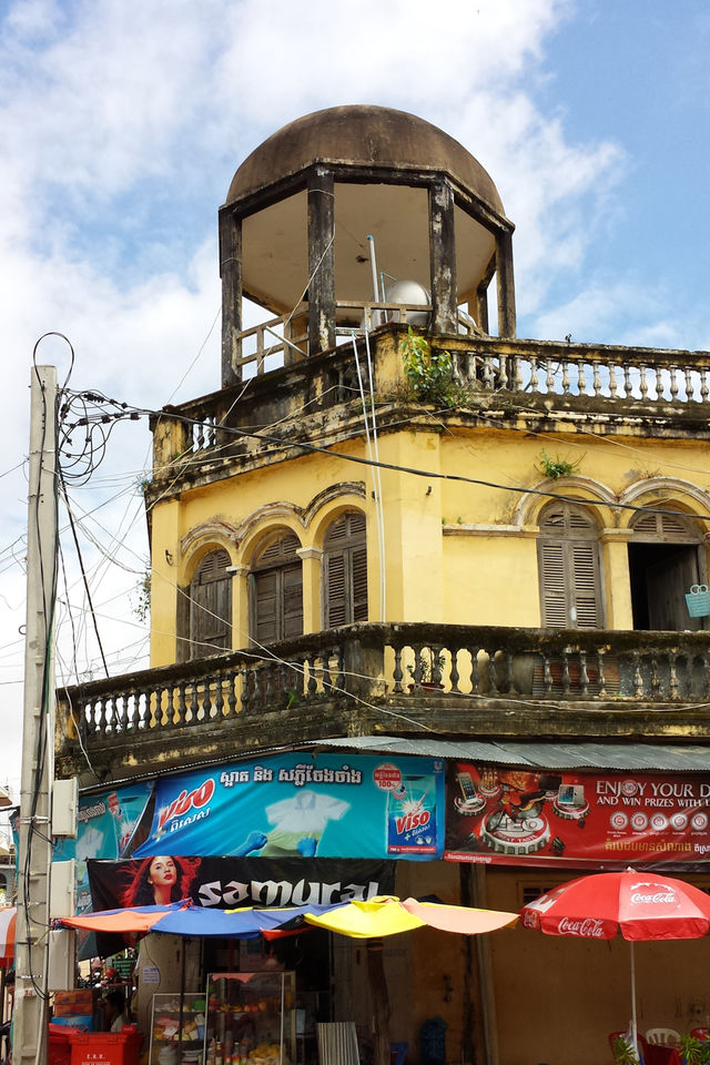 Ville coloniale de kratie au Cambodge.