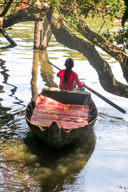 Villages flottants sur le lac Tonlé Sap au Cambodge.